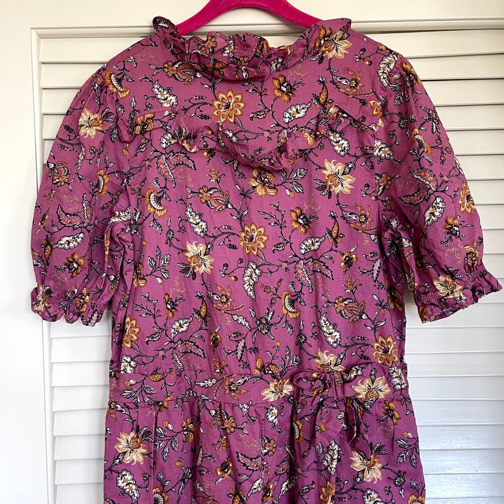 Girls' Janie and Jack Floral Ruffle Neck Cotton Jumpsuit Size 12 Garden Party - Picture 7 of 11